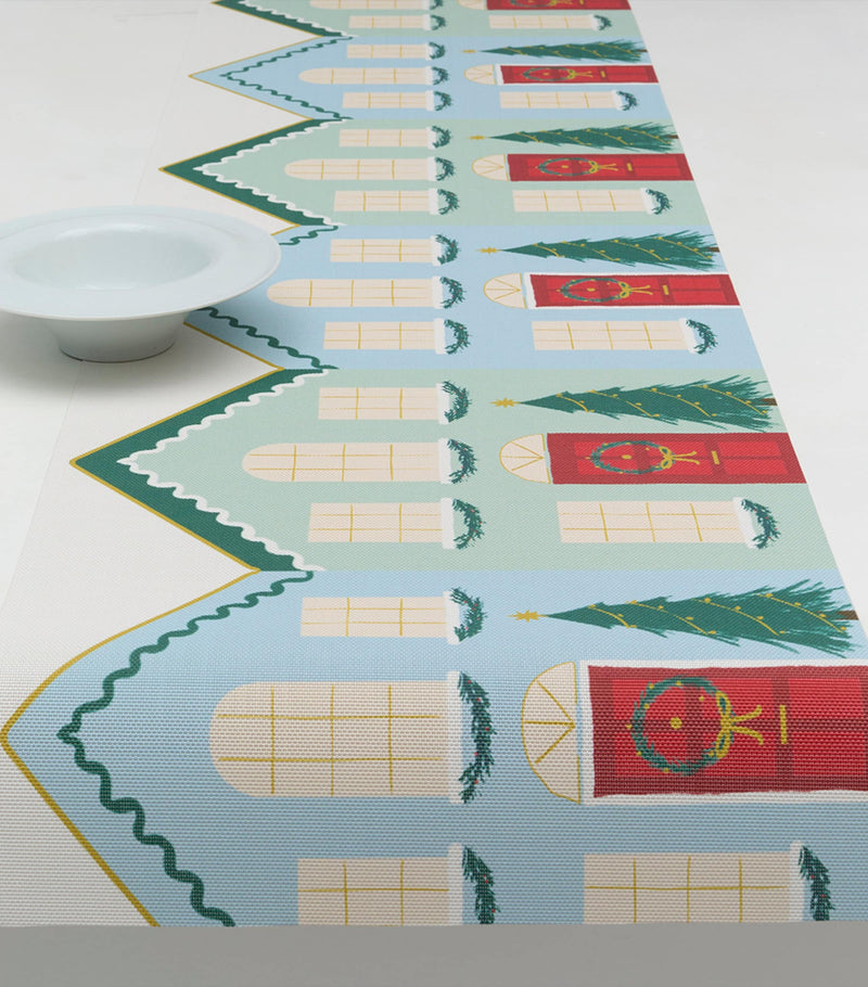 Chilewich Chilewich x Meri Meri Festive Houses Table Runner