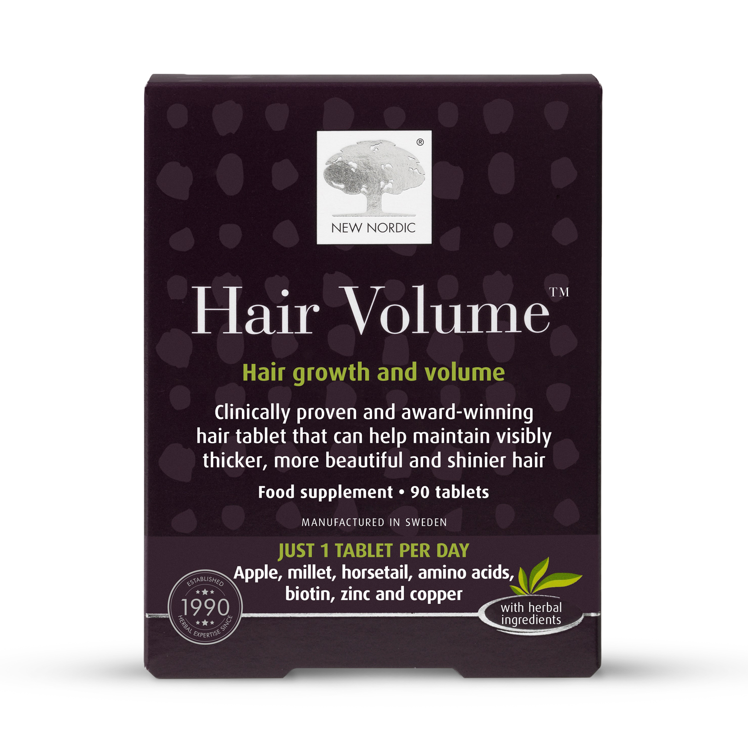 New Nordic Hair Volume Tablets 90 count imported from the UK