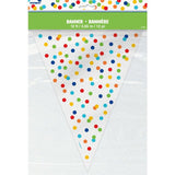 Rainbow Polka Dot Flag Banner 12ft - McGrocer