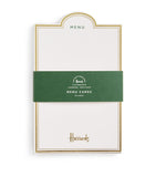 Harrods menu cards set of 20, UK version