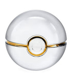 Clear Crystal Decorative Ball with Gold Mesh Trim 7cm