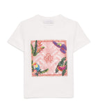 Roberto Cavalli cotton tropical logo print T-shirt 4-14 years, imported from the UK