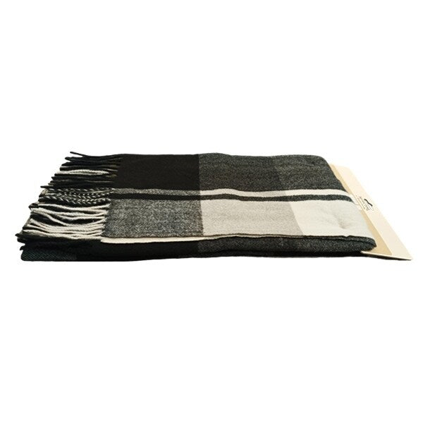 Superdrug black check scarf 180 by 64cm (British brand)
