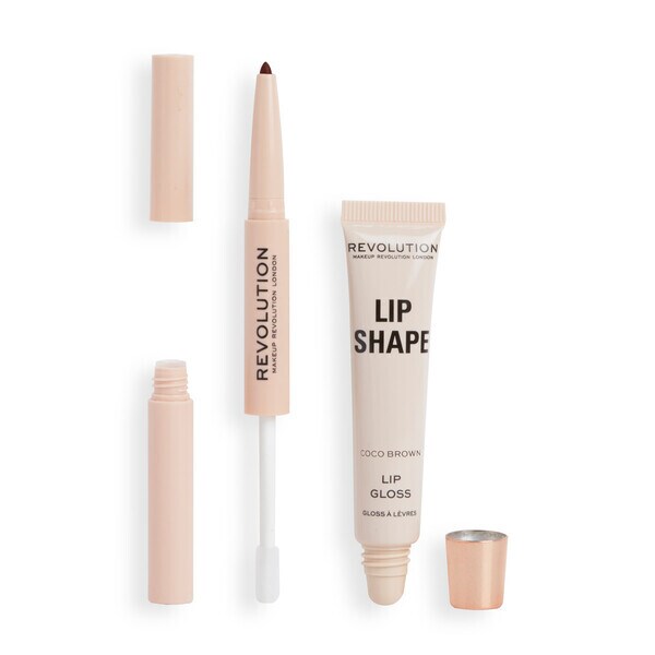 Revolution Lip Shape Kit Coco Brown, imported from the UK