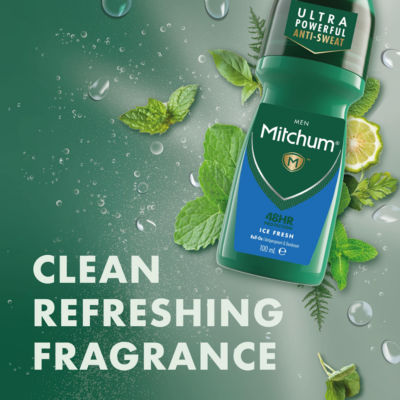 Mitchum antiperspirant deodorant roll-on Ice Fresh 100ml, imported from the UK