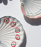 LAETITIA ROUGET Set of 2 Amour Shell Trinket Trays (12cm)