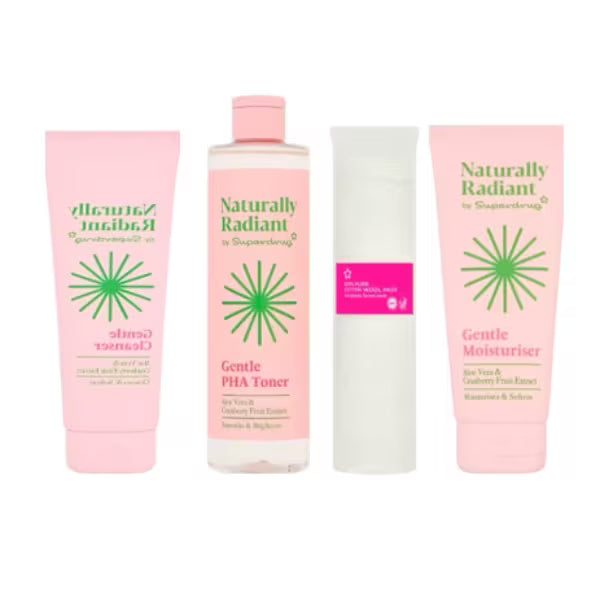 Naturally Radiant Gentle Skincare Bundle Multi-piece imported from the UK