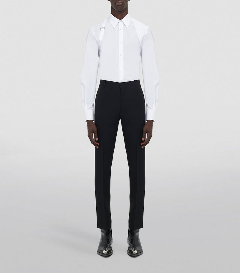 Alexander McQueen tailored cigarette trousers, imported from the UK