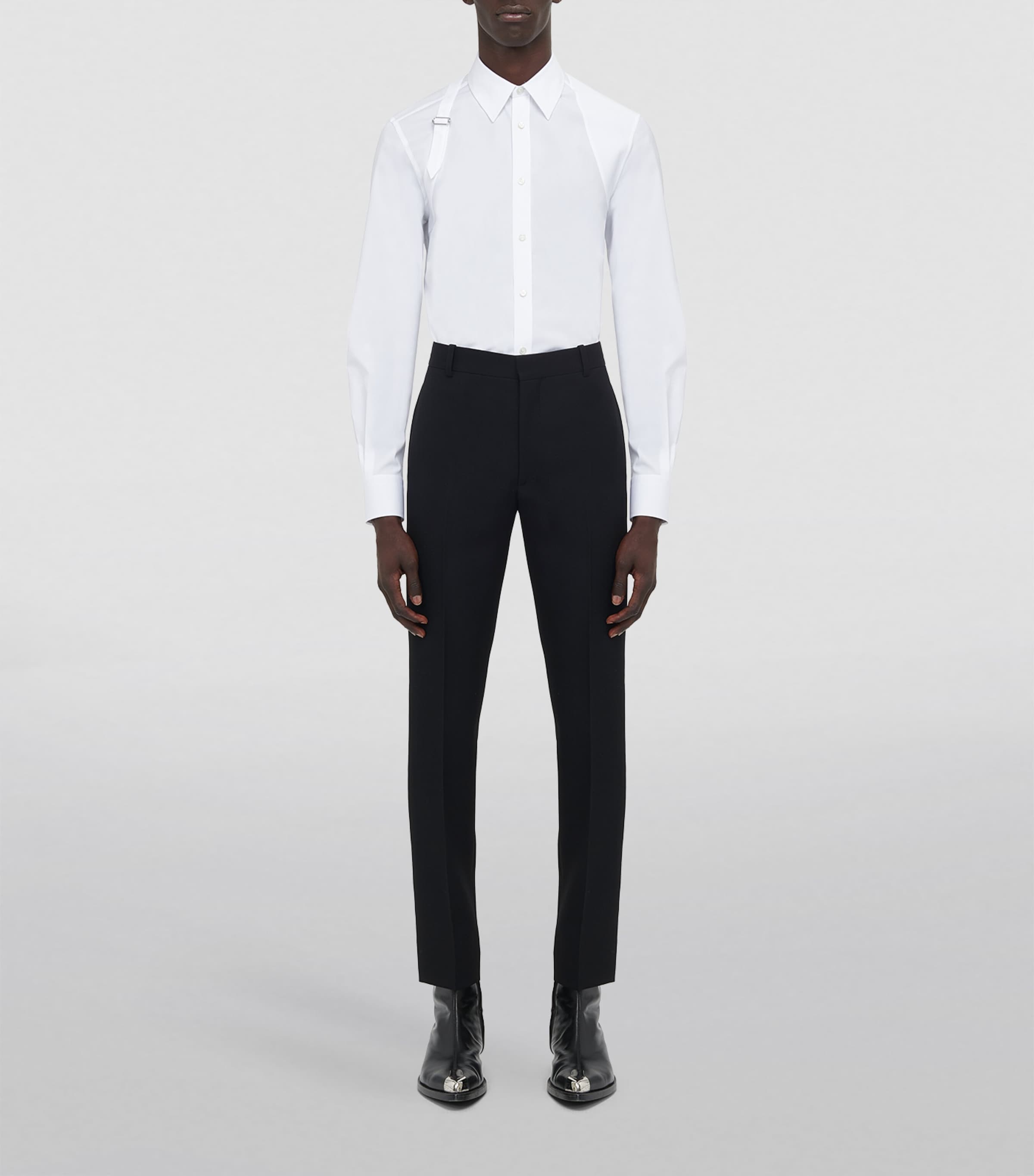 Alexander McQueen tailored cigarette trousers, imported from the UK