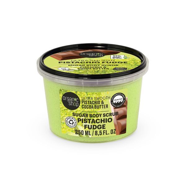 Organic Shop Pistachio Fudge Body Scrub 250ml, imported from the UK