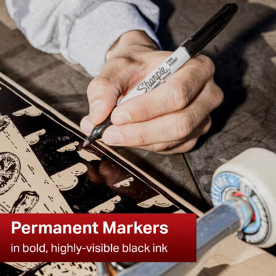 Sharpie black permanent markers 2-pack (British brand)