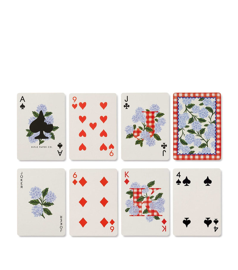 Rifle Paper Co. picnic-themed playing cards set with two decks, imported from the UK