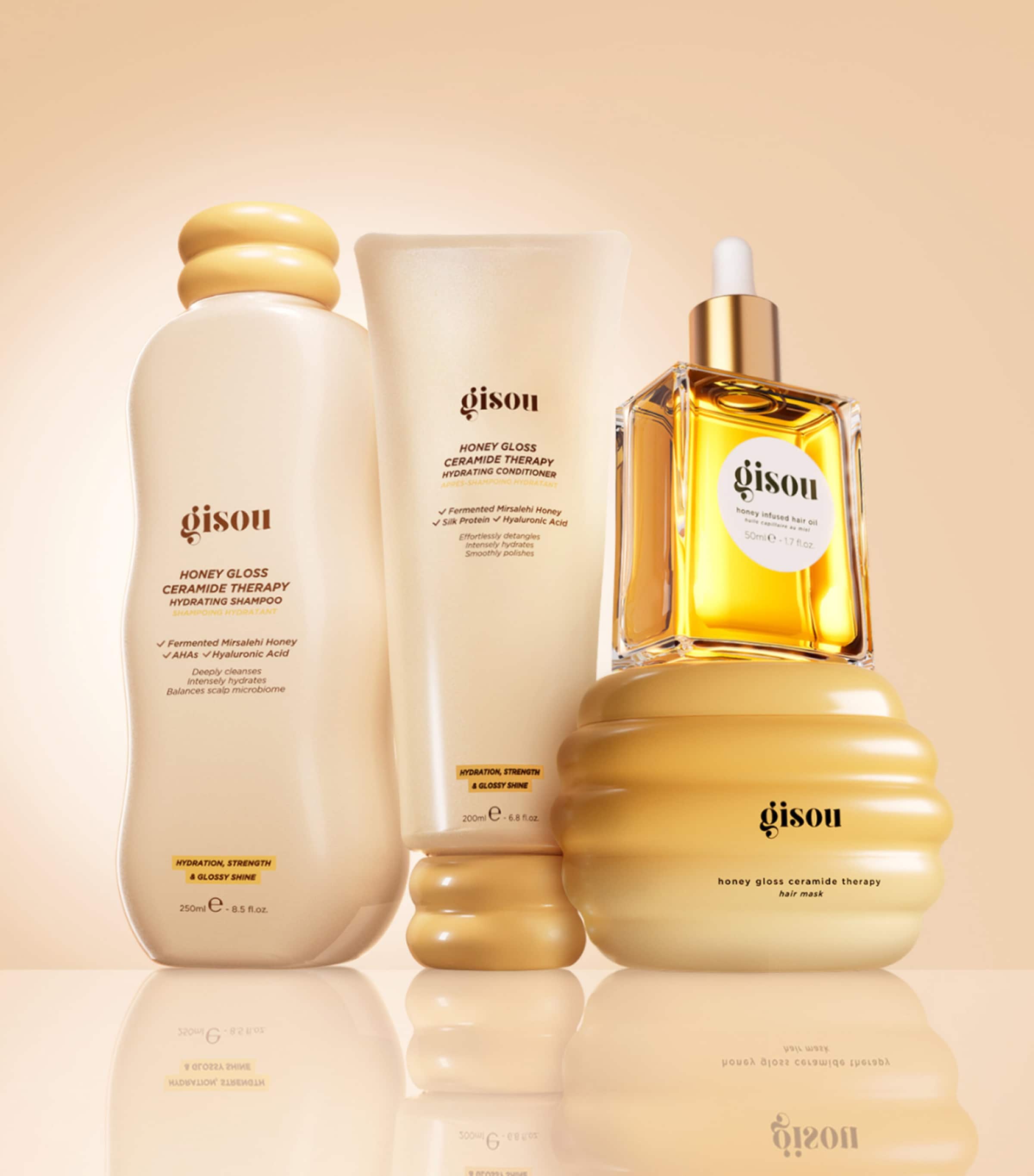 Gisou Honey Gloss Ceramide Therapy Hydrating Conditioner 50ml, UK version