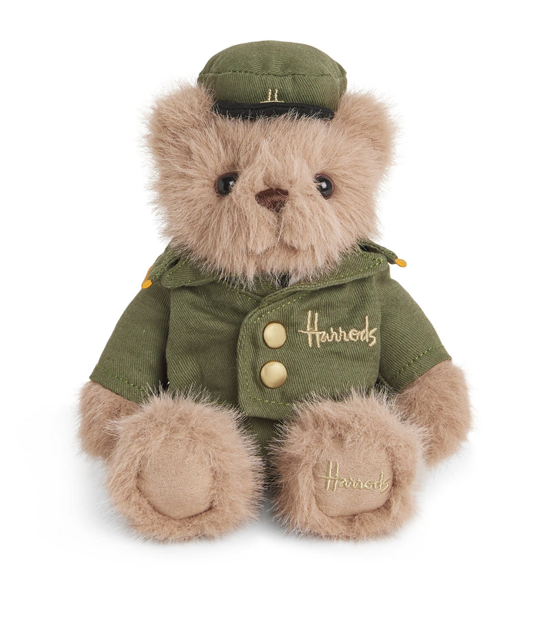 Harrods Small Green Man Bear teddy bear 13cm, UK version