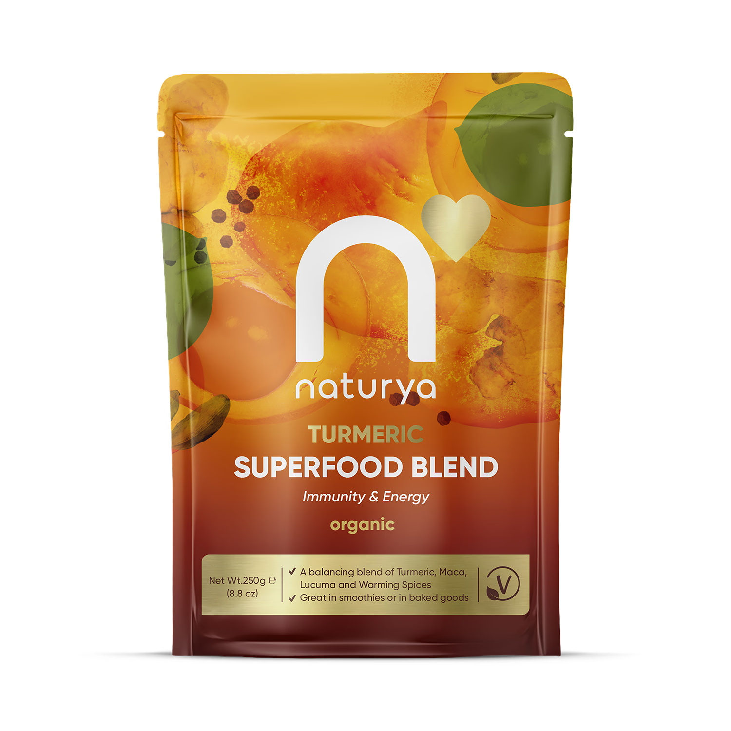 Naturya Organic Turmeric Superblend 250g, imported from the UK
