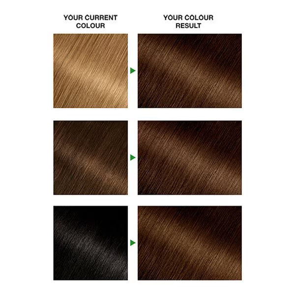 Garnier Nutrisse permanent hair dye 4.3 Dark Golden Brown, UK version