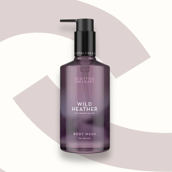 Scottish Fine Soaps Wild Heather Body Wash 300ml, imported from the UK