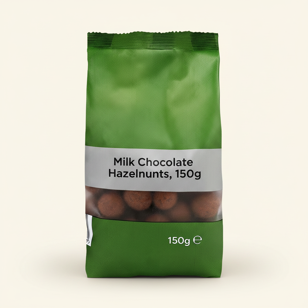 Holland & Barrett chocolate hazelnuts 150g, UK version
