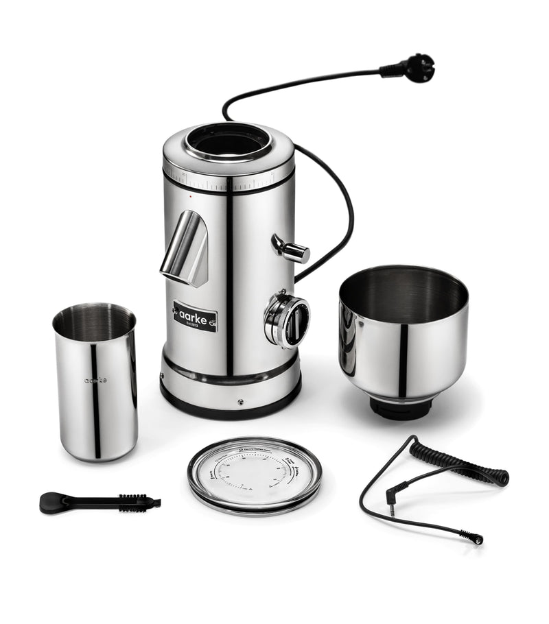 Aarke Stainless Steel Flat Burr Coffee Grinder - British product