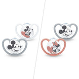 NUK Space baby dummy with Mickey or Minnie Mouse design, imported from the UK