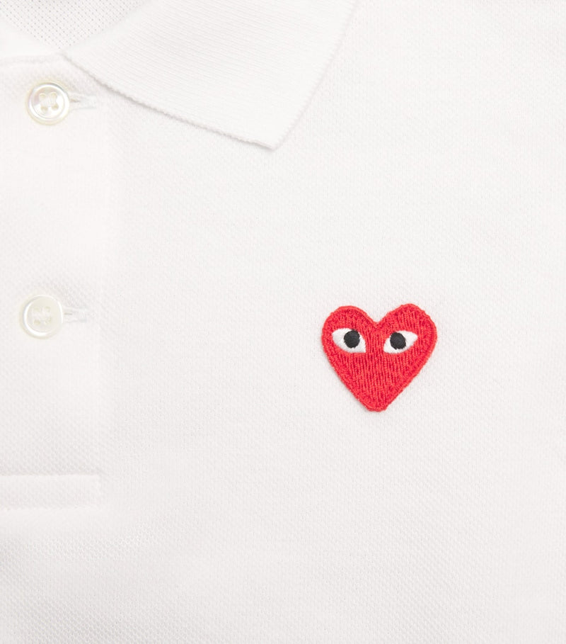 Comme Des Garçons cotton heart logo polo shirt for kids aged 2-6 years - British product