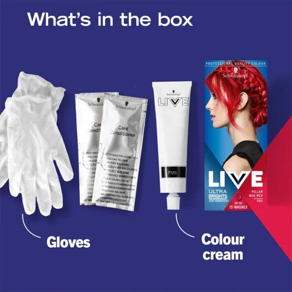 LIVE semi-permanent hair dye Pillar Box Red, UK version