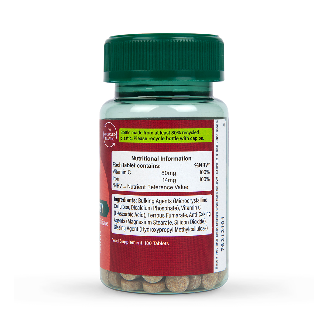 Holland Barrett Iron Vitamin C 14mg 180 Tablets