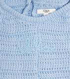 Chloé Kids cotton knitted logo playsuit 6-36 months - British product