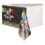 Plastic New Year Tablecloth Confetti Design 84 x 54 in - British product