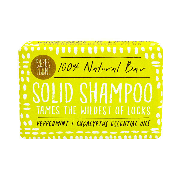 Paper Plane Shampoo Bar Peppermint Eucalyptus 95g, imported from the UK