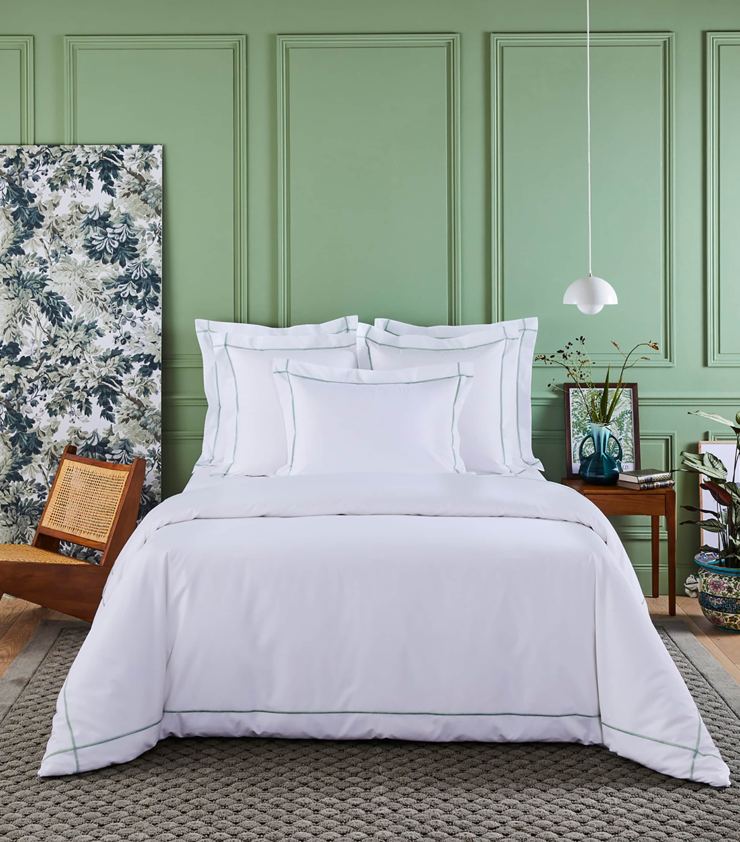 Yves Delorme Athena flat sheet Super King size 270cm x 295cm (British brand)
