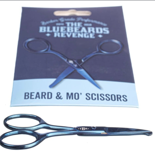 Bluebeards Revenge beard scissors metallic blue 9cm (British brand)