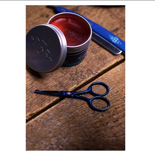 Bluebeards Revenge beard scissors metallic blue 9cm (British brand)