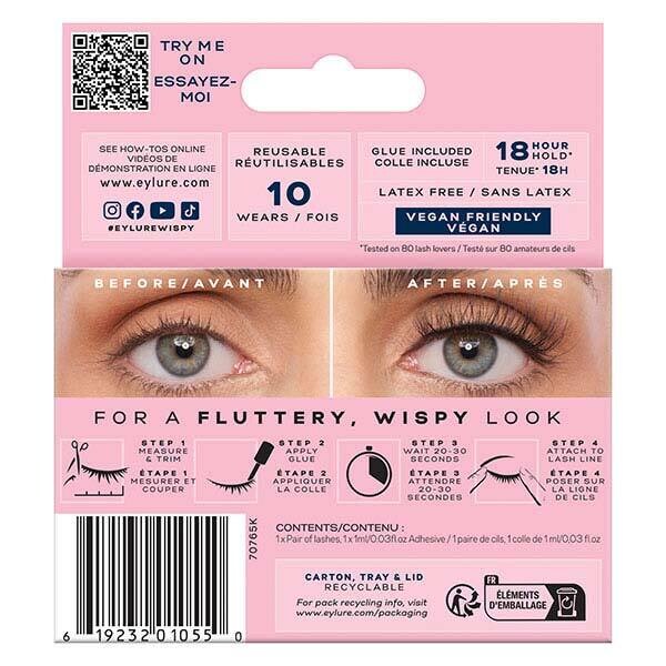 Eylure False Eyelashes Light and Wispy No.166 - British product