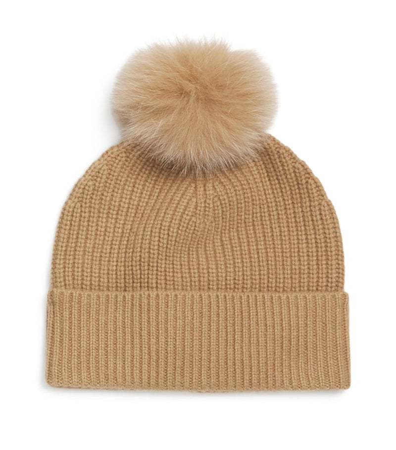 Yves Salomon Enfant Cashmere Pom-Pom Beanie (British brand)