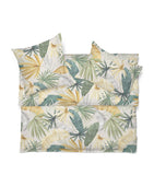 Schlossberg king-size duvet cover with all-over hand-painted palm leaf print, approximately 230cm x 220cm (British brand)