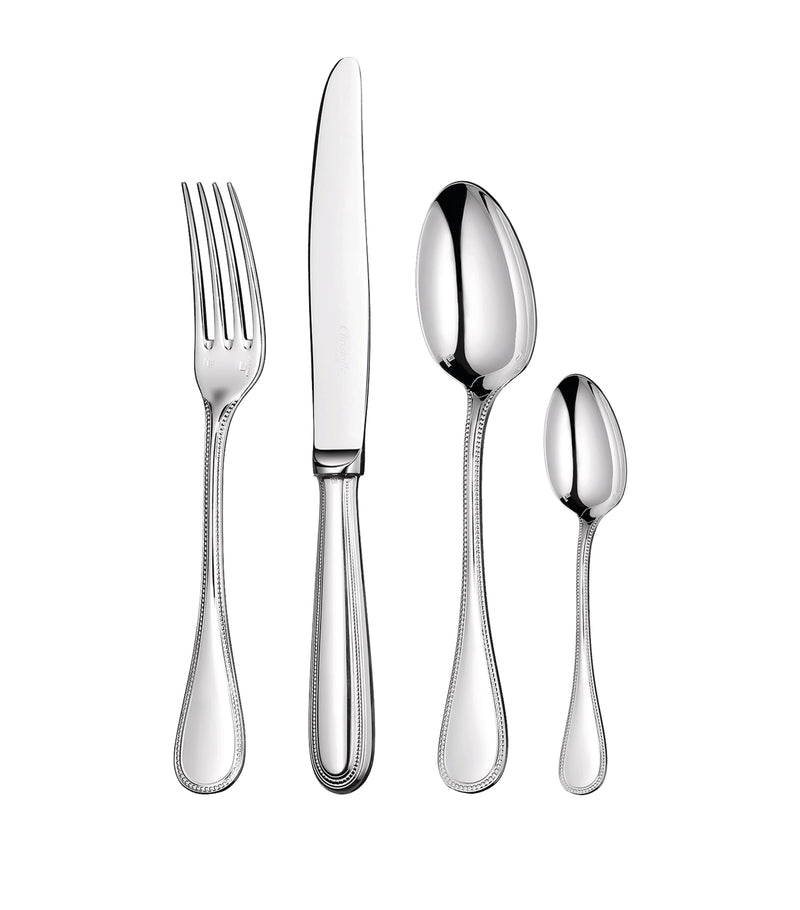 Christofle Perles silver-plated 24-piece cutlery set - British product