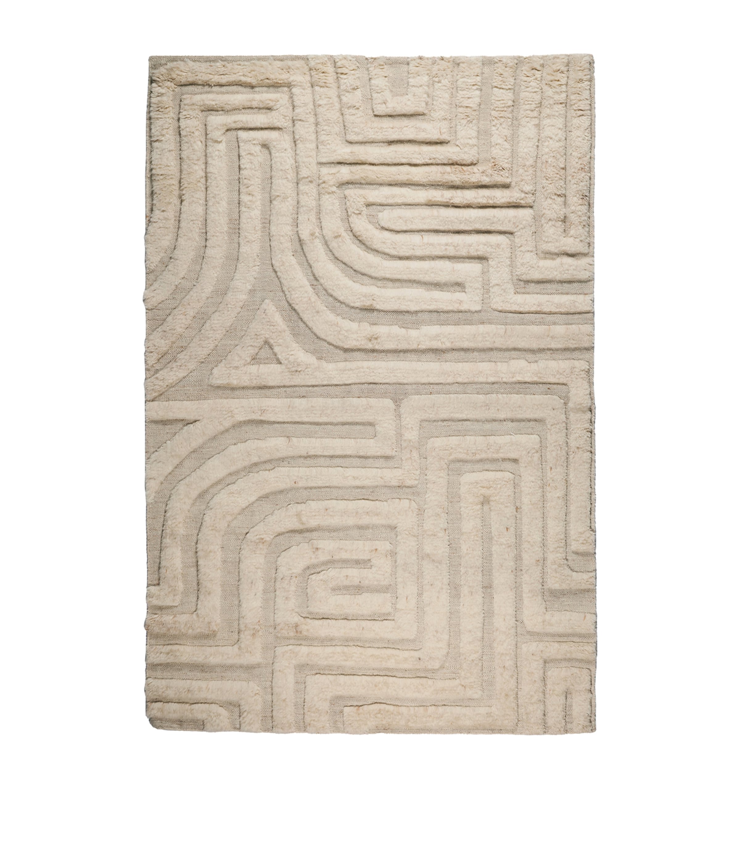 The Rug Company Wool Folk Ivory rug 2.74m x 1.83m (British brand)