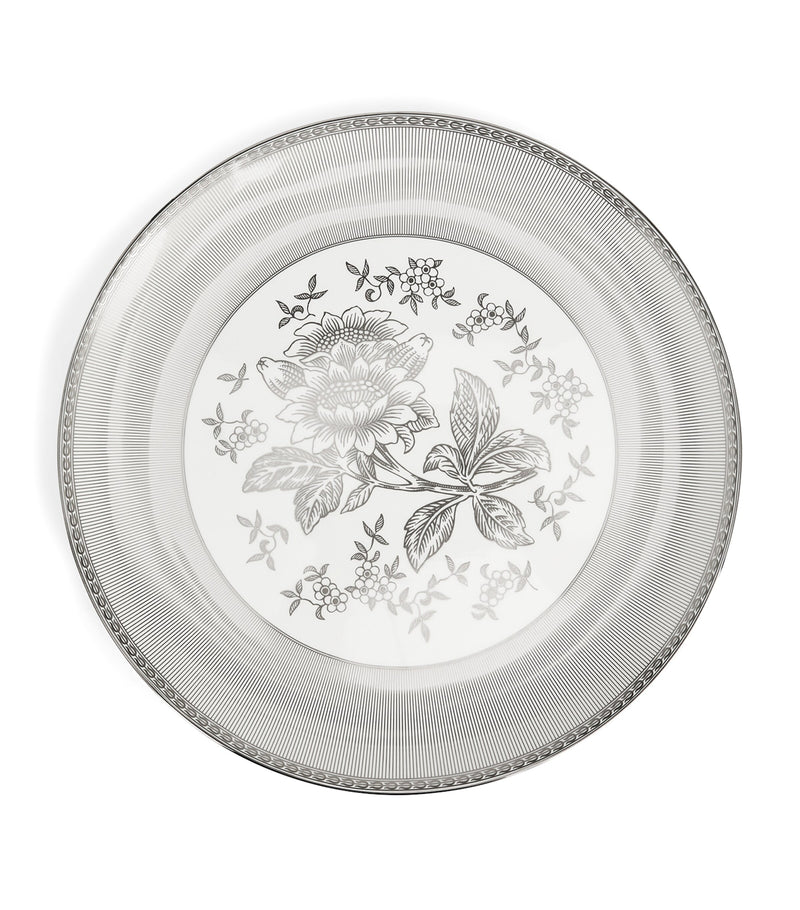 Wedgwood bone china Silver Tonquin plate 34cm (British brand)