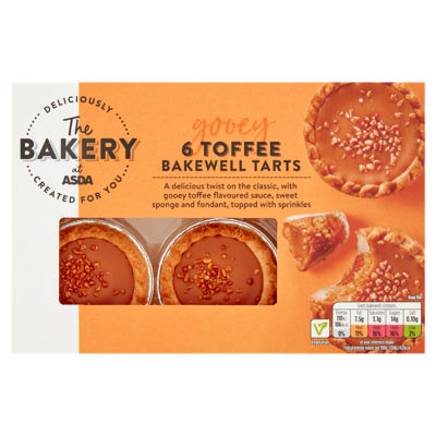 ASDA 6 Toffee Bakewell Pastry Tarts