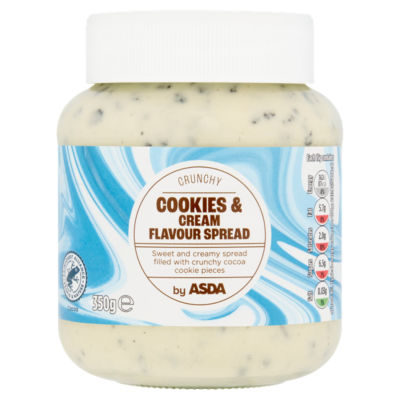 ASDA Crunchy Cookies & Cream Flavour Spread 350g - British product