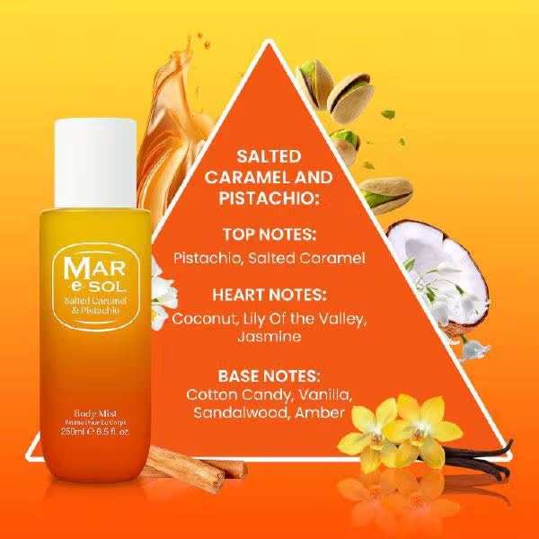 Mar E Sol body mist salted caramel 250ml imported from the UK