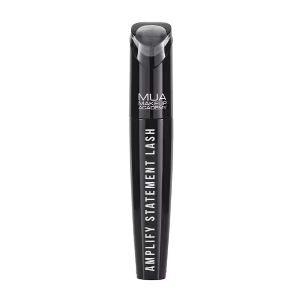 MUA Amplify Black mascara tube packaging, imported from the UK