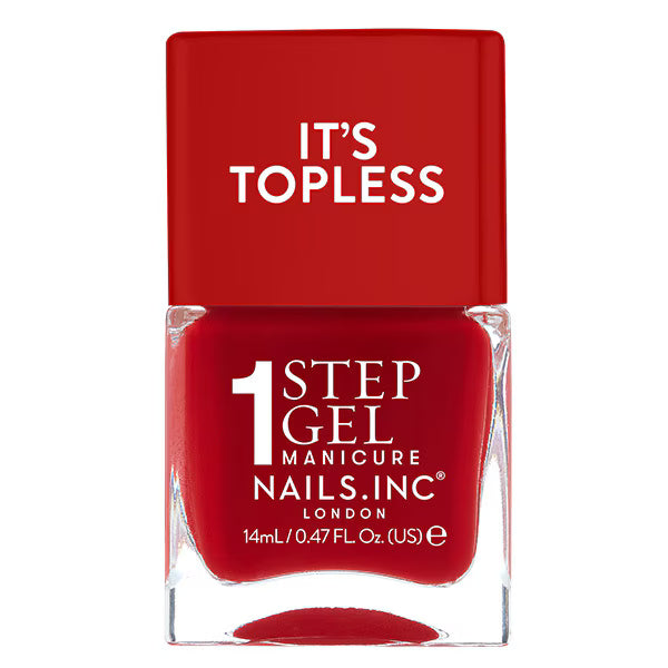 Nails.INC red crème nail polish 14ml, imported from the UK