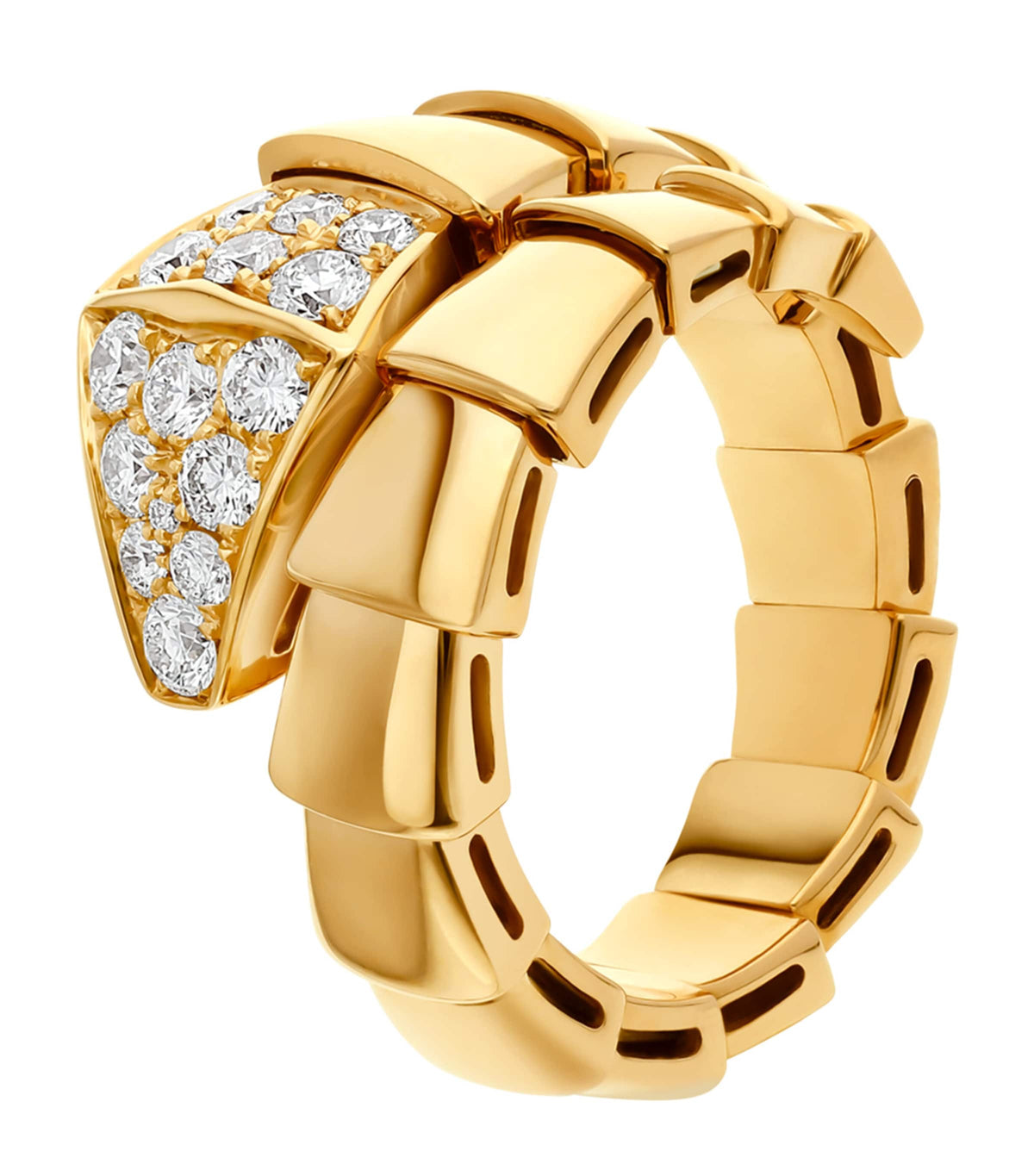 Bvlgari Serpenti Scaglie ring yellow gold and diamond - British product