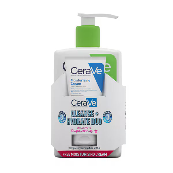 CeraVe Hydrating Cleanser and Moisturising Cream Duo - British product
