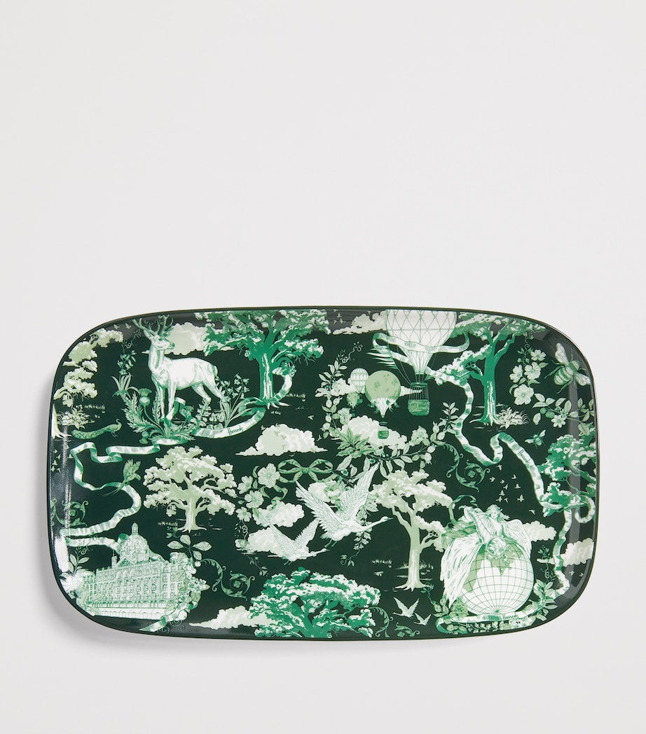 Harrods bone china Toile trinket tray 25cm x 15cm, UK version