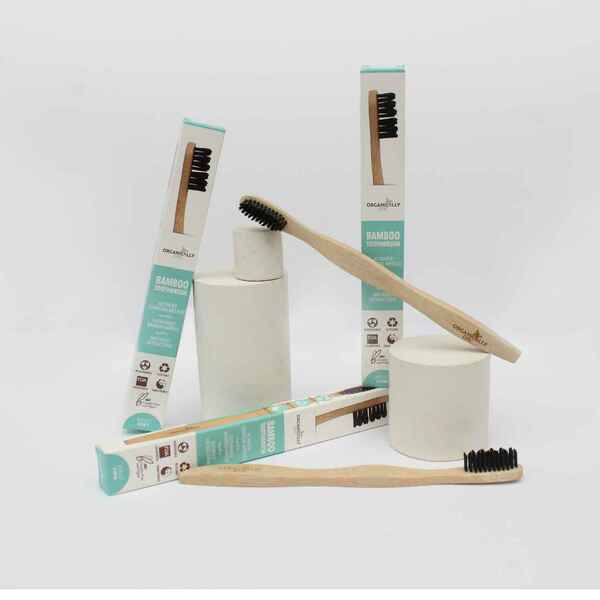 Organically Epic Adult Bamboo Toothbrush Firm Bristle, imported from the UK