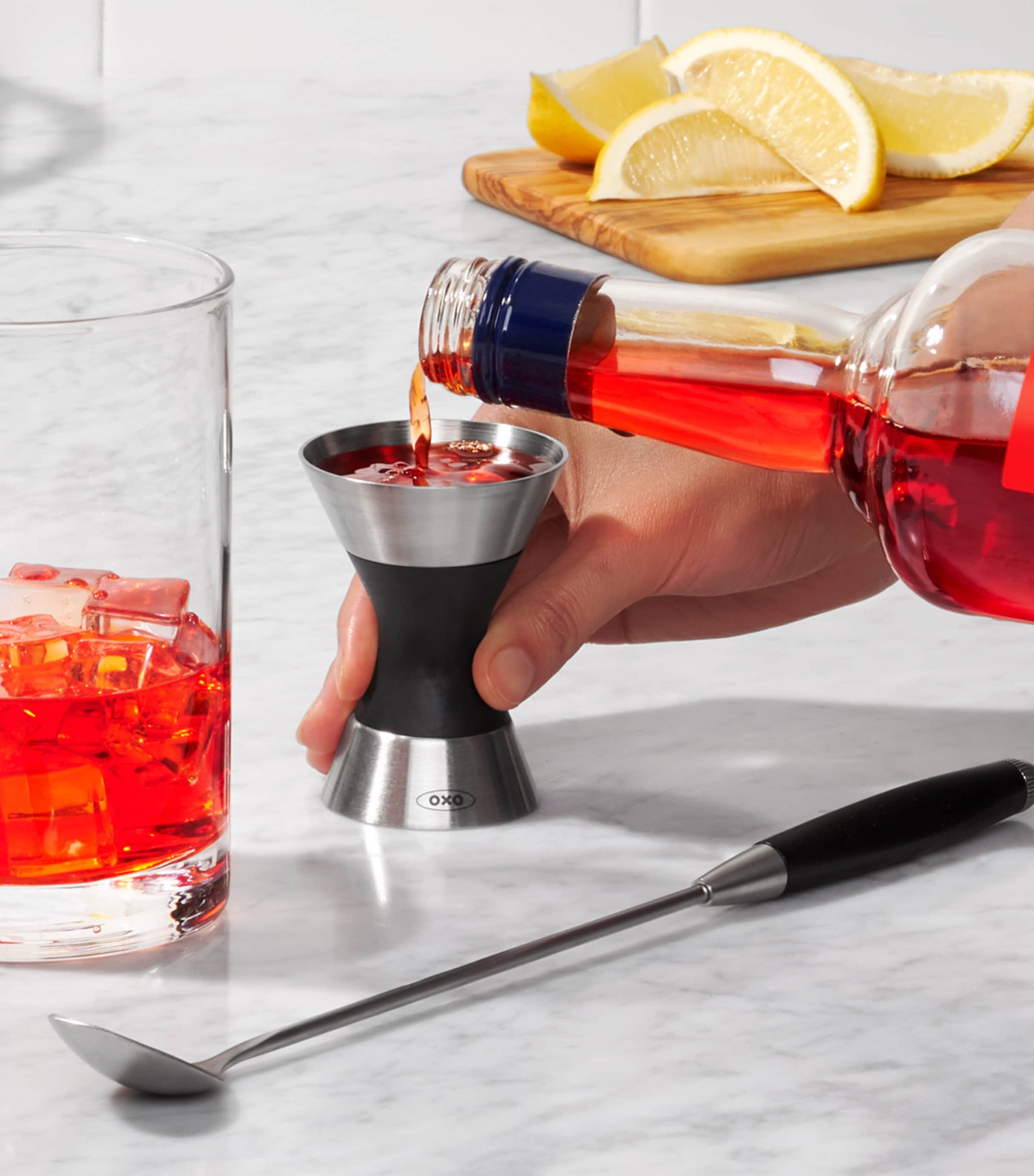 Oxo Steel Good Grips Double Jigger, imported from the UK