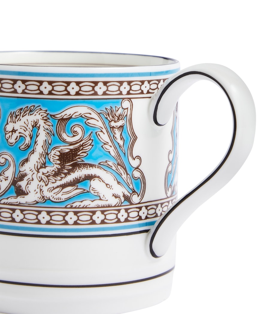 Wedgwood Florentine Turquoise bone china mug (British brand)